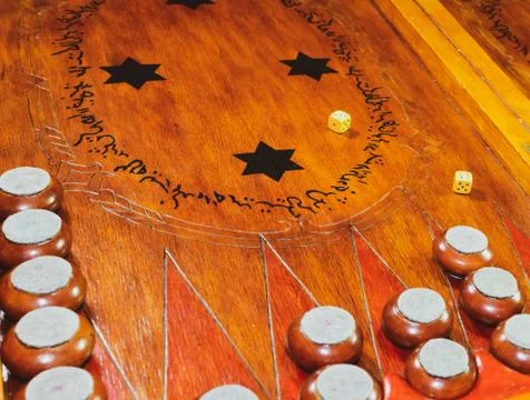 Backgammon. Backgammon handmade. Foto stock