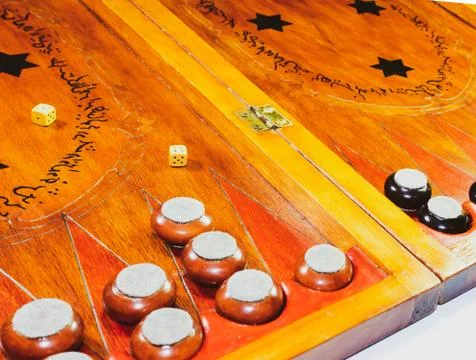Backgammon. Backgammon handmade. Foto stock