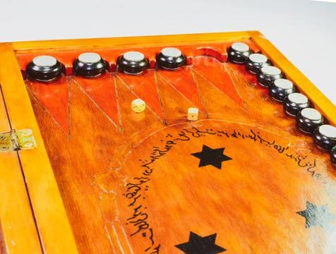 Backgammon. Backgammon handmade. Foto stock