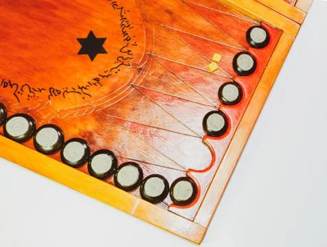 Backgammon. Backgammon handmade. Stock Photos