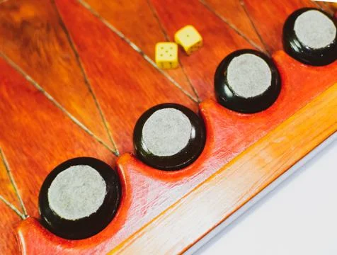 Backgammon. Backgammon handmade. Stock Photos