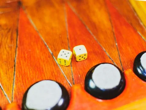 Backgammon. Backgammon handmade. Foto stock