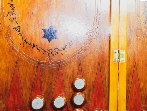 Backgammon. Backgammon handmade. Stock Photos