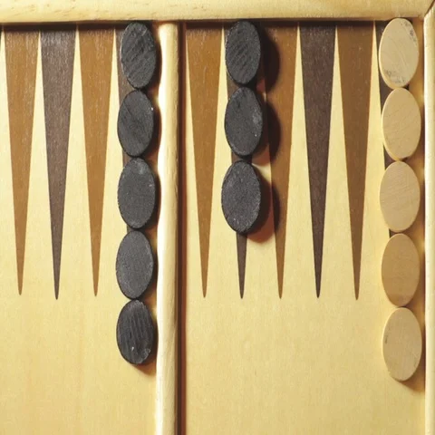 Backgammon board with dice, from above Stock Footage 69322449