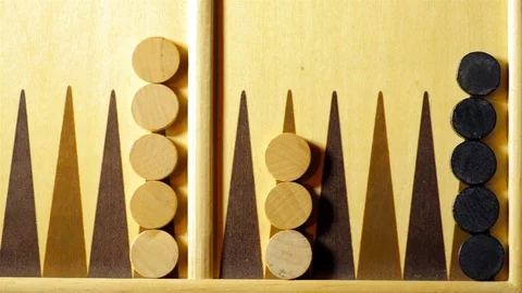 Backgammon board with dice, from above Stock Footage 69831191