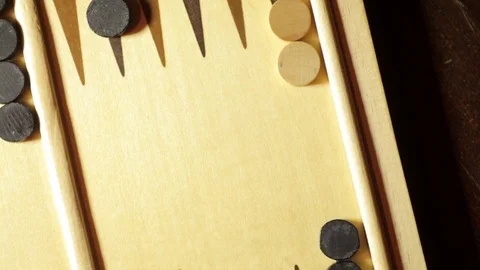 Backgammon board with dice, from above Stock Footage 69992993