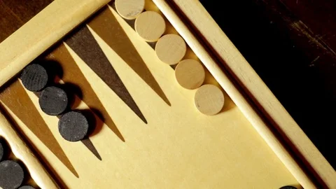 Backgammon board with dice, from above Stock Footage 70201222