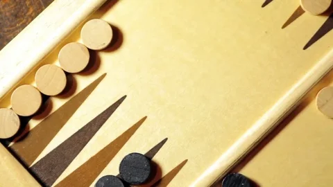 Backgammon board with dice Stock Footage 69126076