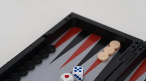Backgammon board game close-up Stock Photos