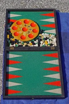 Backgammon board game Stock Photos