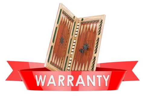 Backgammon, board game, warranty concept. 3D rendering Stock Illustration