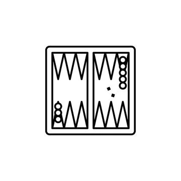 Backgammon, casino icon. Element of casino icon Stock Illustration