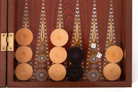 Backgammon chips Stock Photos
