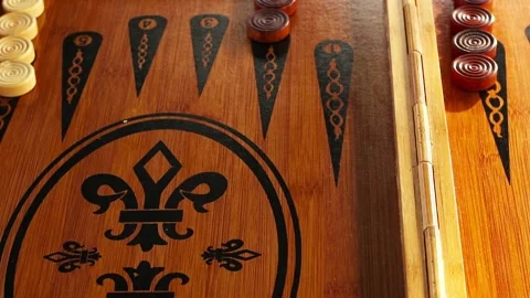 Backgammon close-up Stock Footage 137865106