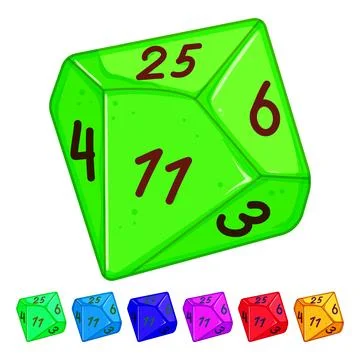 Backgammon dice cartoon vector graphic Illustrazione stock