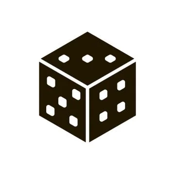 Backgammon dice icon on white background. Eps 10 flat style. Stock Illustration