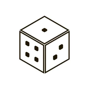 Backgammon dice icon on white background. Eps 10 flat style. Illustrazione stock