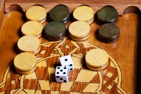 Backgammon dice Stock Photos