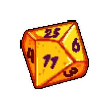 Backgammon dice pixel art vector illustration Stock Illustration