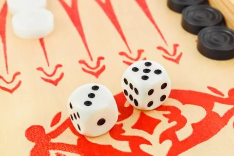 Backgammon dices Stock Photos