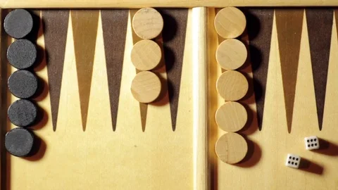 Backgammon double six dice Stock Footage 70382185