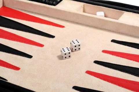 Backgammon. A double: two six Stock Photos