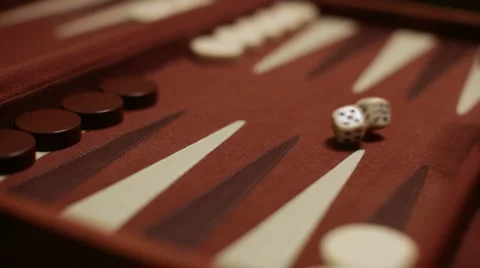 Backgammon double twos Stock Footage 1046312
