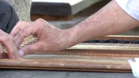 Backgammon game Stock Footage 76054135