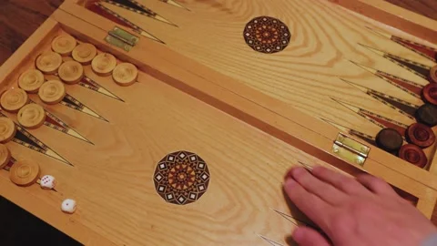 Backgammon game Stock Footage 237634458