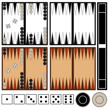 Backgammon game Stock Illustration