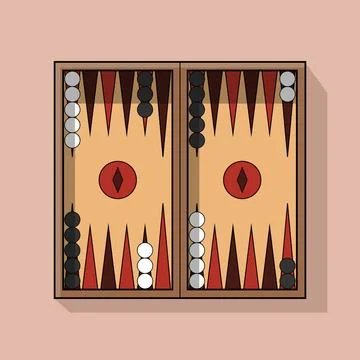 Backgammon Game Stock Illustration