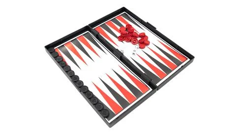 Backgammon game isolated on a white background Stock Photos