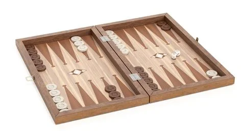 Backgammon isolated on white background. 3D illustration 스톡 일러스트