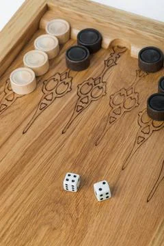 Backgammon playing field and dices Backgammon playing field and dices - ga... Stock Photos