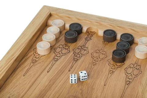 Backgammon playing field and dices Backgammon playing field and dices - ga... Stock Photos