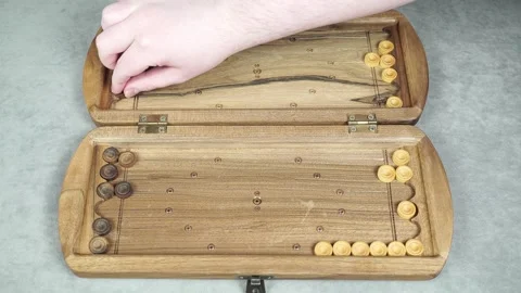 Backgammon Strategy Game for Two Players. Stock Footage 297469408