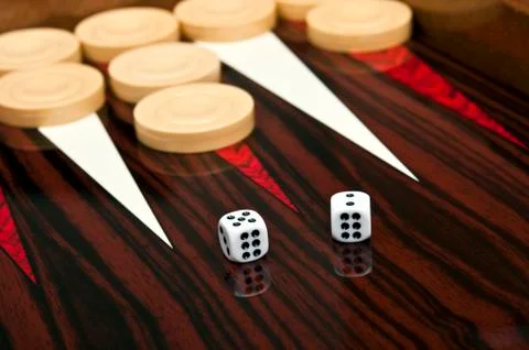 Backgammon table 库存照片