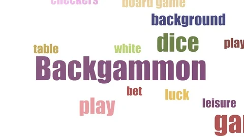 Backgammon Tag Cloud Animated Isolated On White Stock Footage 103653817