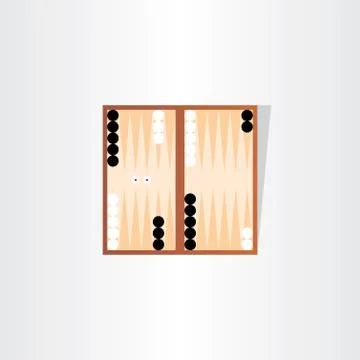 Backgammon tournament icon design Stock Illustration
