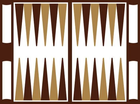 Backgammon wooden board Illustrazione stock