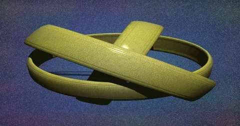 Backgorund Animated  Rings Turning Between Them Stock Footage 108986345