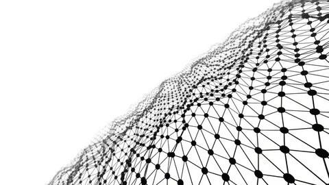 Backgorund Particle Network in Motion Stock Footage 109228526