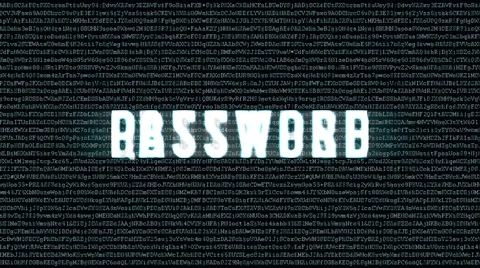 Backgound code with text dynamic password Stock Footage 55502675