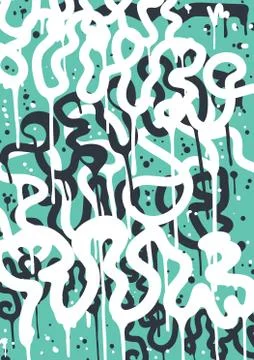 Backgraund Graffiti Tag Stockillustratie