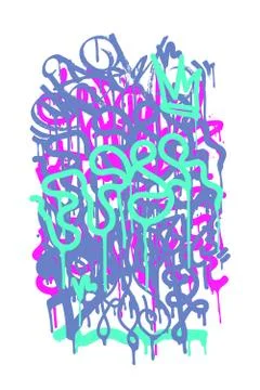Backgraund Graffiti Tag Stockillustratie