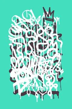Backgraund Graffiti Tag Stock-Illustration