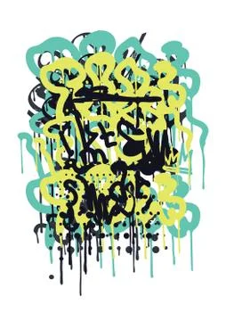 Backgraund Graffiti Tag Stockillustratie