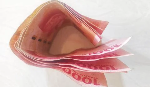 Background of the 100 thousand rupiah note 写真素材