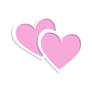 Background 2 red hearts Stock Illustration