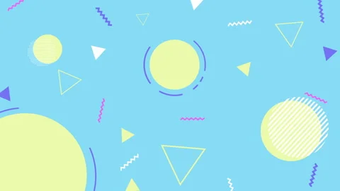 Background 2D Memphis Animation Blue Stock Footage 242071775
